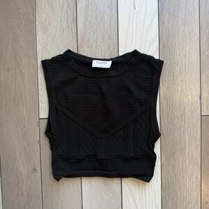 Black babaton crop top size